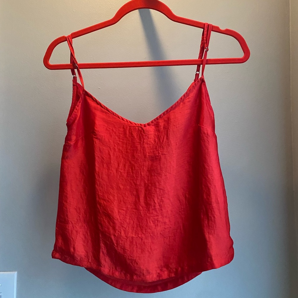 UO Eve Satin Cowl-Back Cami